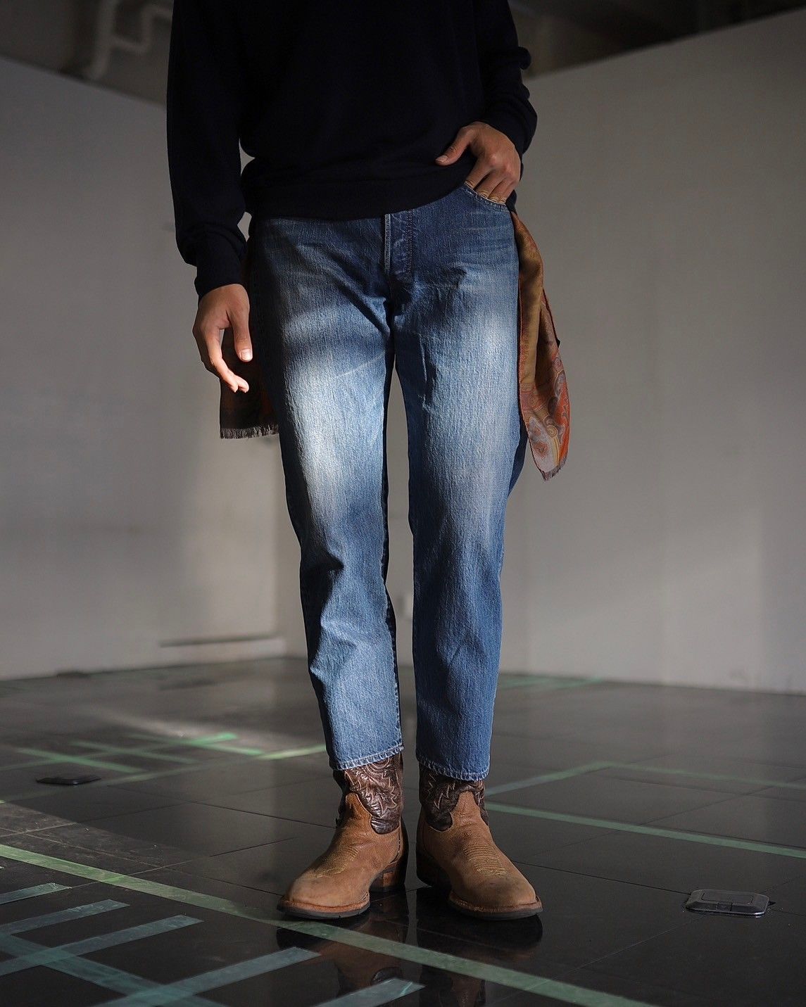 a.presse 24SS Washed Denim Pants E