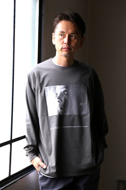 Graphpaper Poet Meets Dubwise for GP Jersey L/S Tee "SUN"GRAY style.2020.11.7.