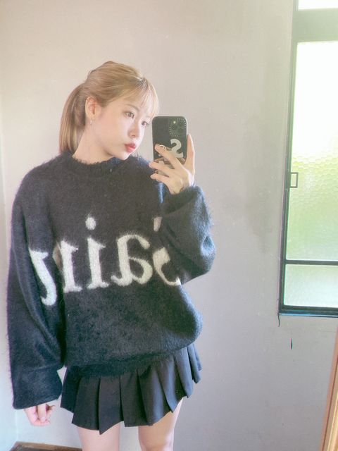 セントマイケル23AW 新作モヘアニットstyle.2023.10.19