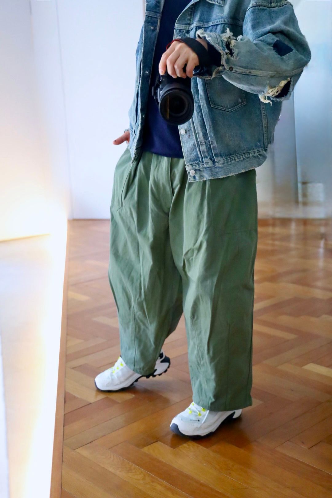 is-ness BALLOON BAKER PANTS"KHAKI"スタイル.2025.1.13.