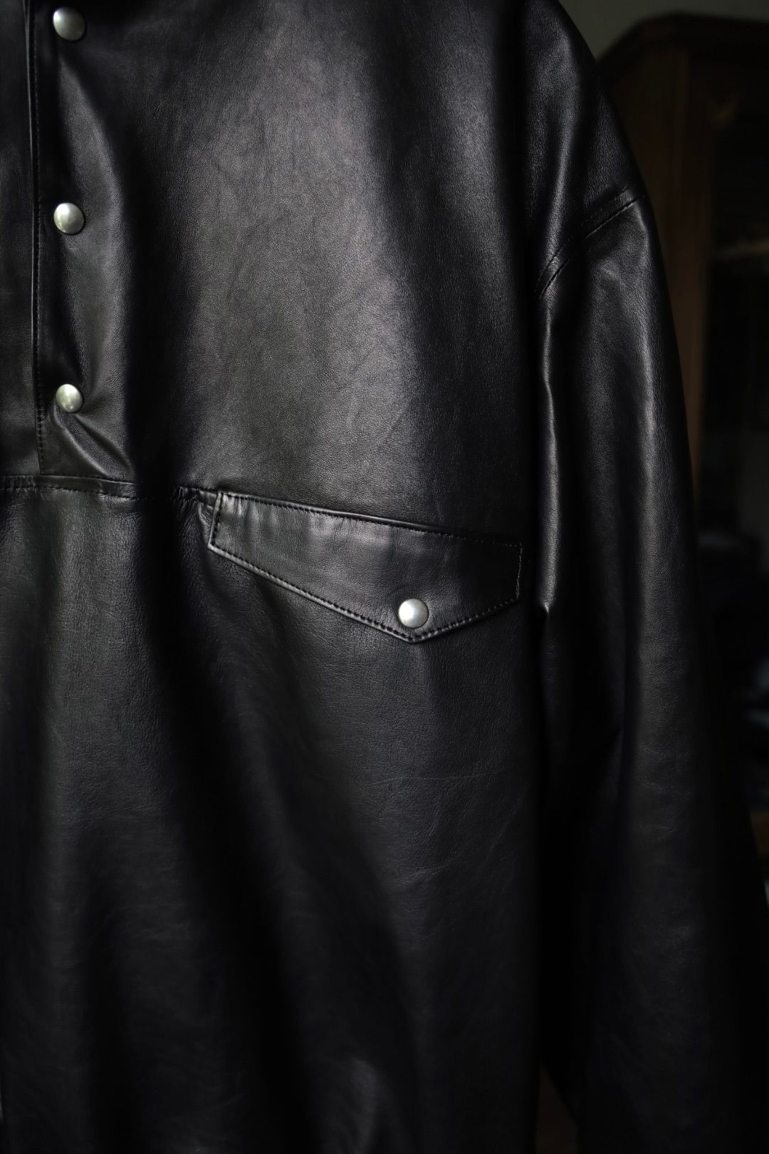 アプレッセ 2026 STYLE2 Leather Pullover Snap Shirts(26AAP-01-72)BLACK☆10月17日(土)新作発売！