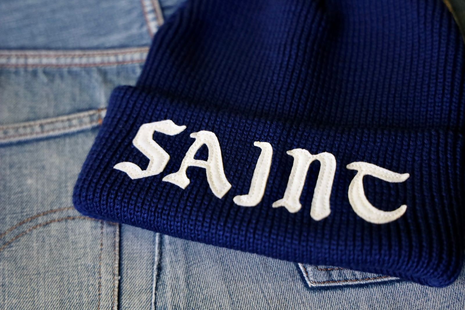 セントマイケル24AW SAINT KNIT CAP(SM-YS1-0000-083)NAVY☆10月12日(土)発売！