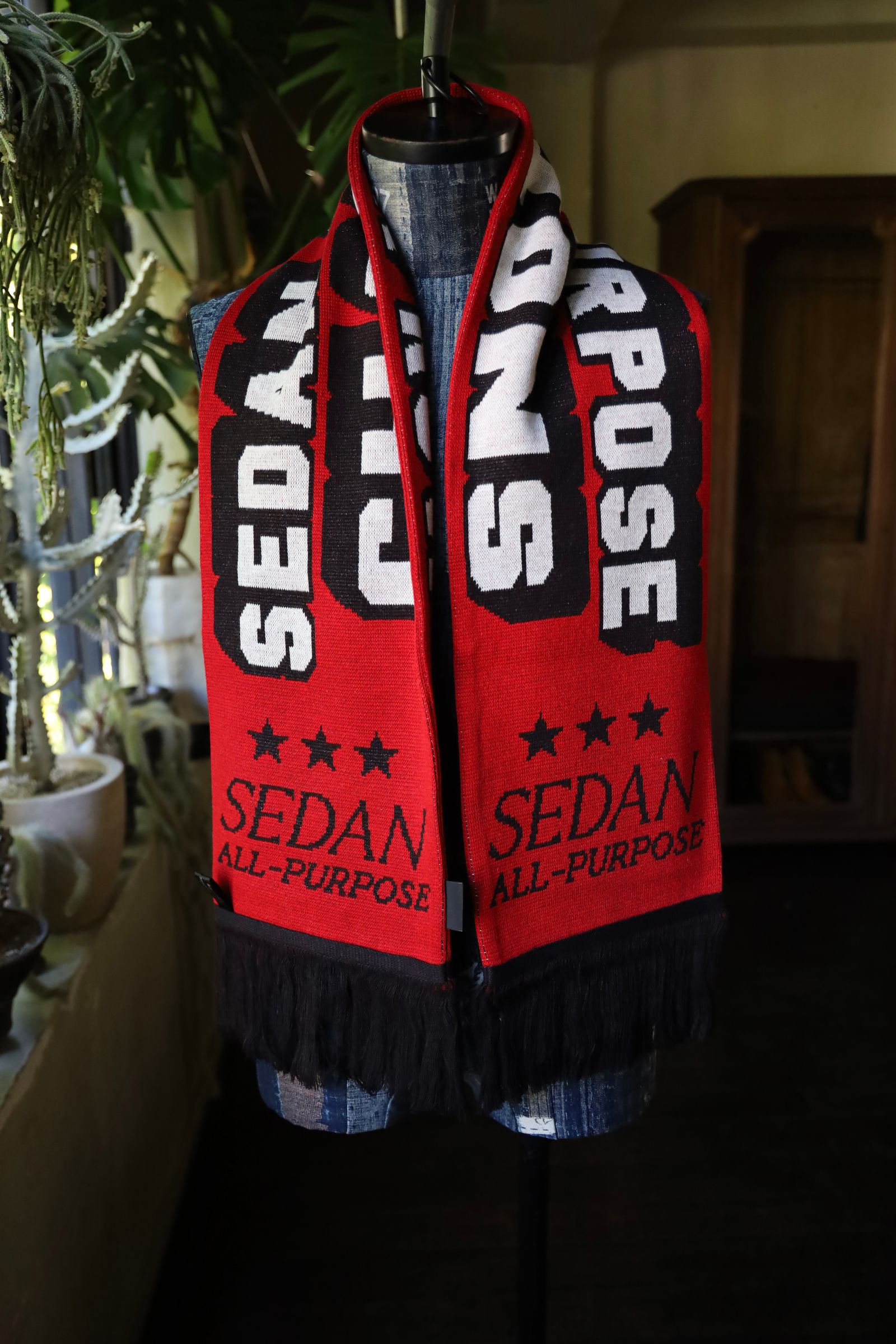 セダンオールパーパス FW24 Football Scarf(SD24F-ACO3)RED☆11月9日(土)新作発売！