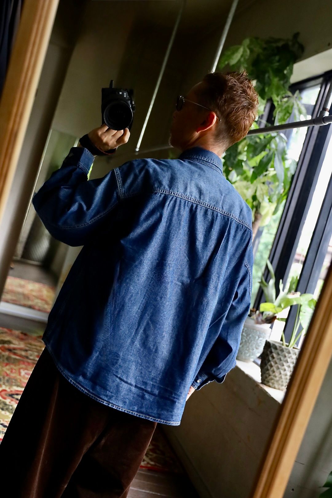 フレッシュサービス 26AW N/C TECH DENIM TRUCKER SHIRT(FSC263-50043)DARK WASH