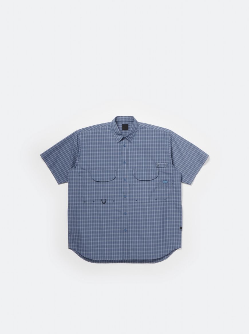 DAIWA PIER39(ダイワピア39) TECH FISHING SHIRT S/S SUMMER PLAID(BE-70026)SMOKE BLUE☆2月21日(土)発売！