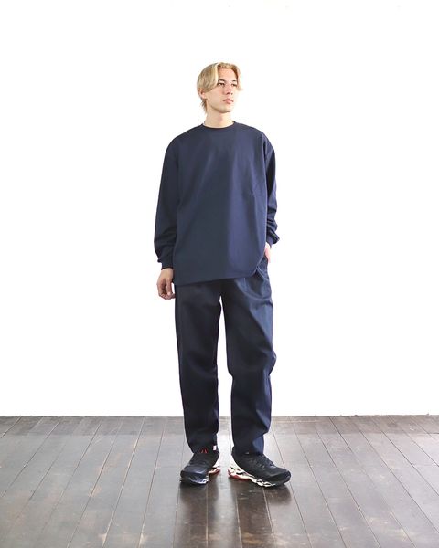 グラフペーパー24SS Heavy Weight L/S Oversized Tee (NAVY)style 2024.3.15