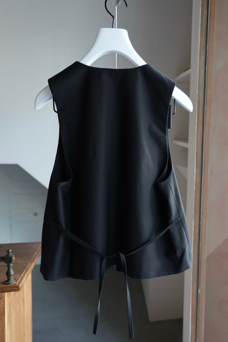 Graphpaper 25AW Women's Cotton Cupro Back Satin Gilet(GL253-30346)BLACK☆9月6日(土)発売！