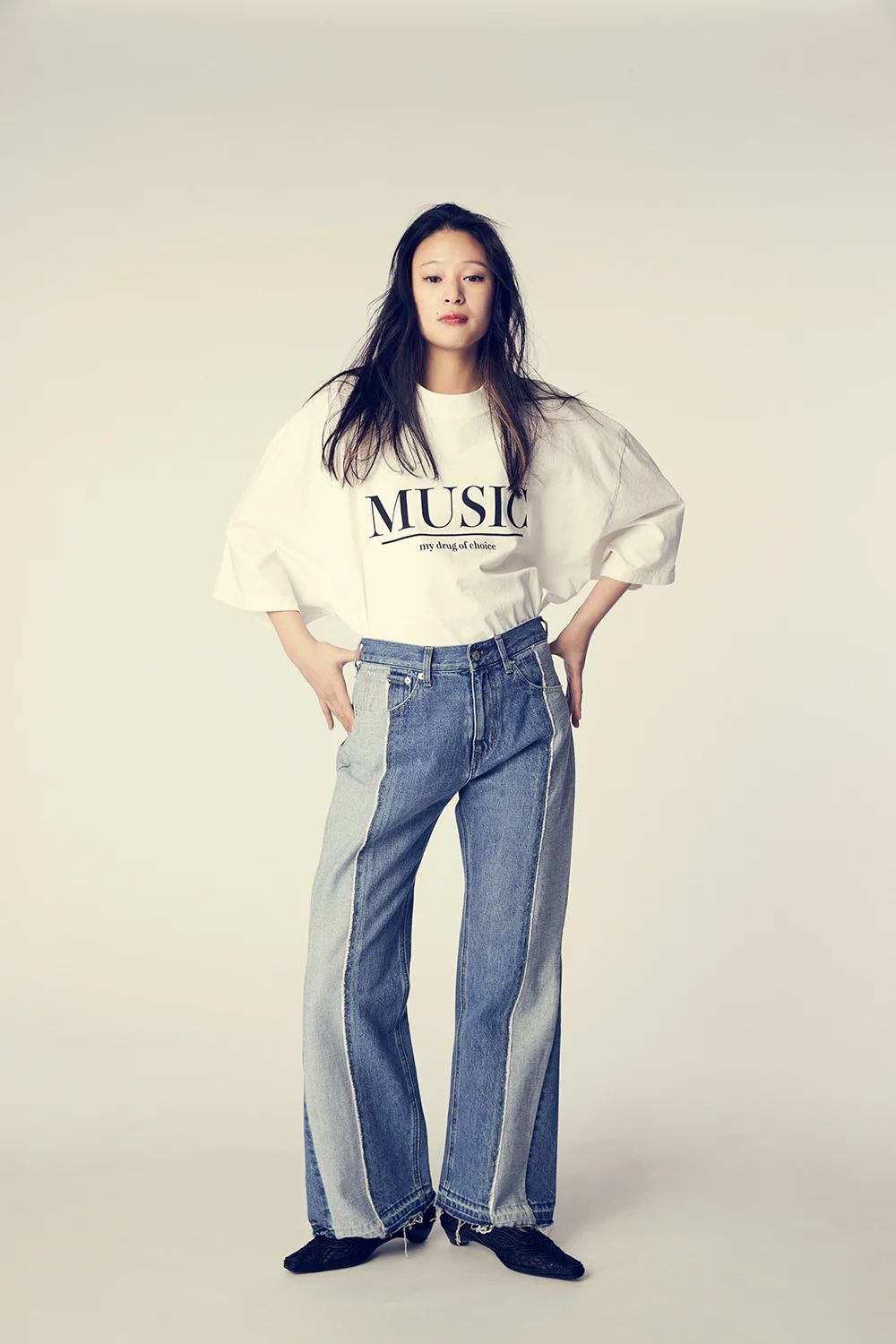 イズネスミュージック 25SS MUSIC MY DRAG T-SHIRT(IMP5_03_MUSIC MDDT01)WHITE