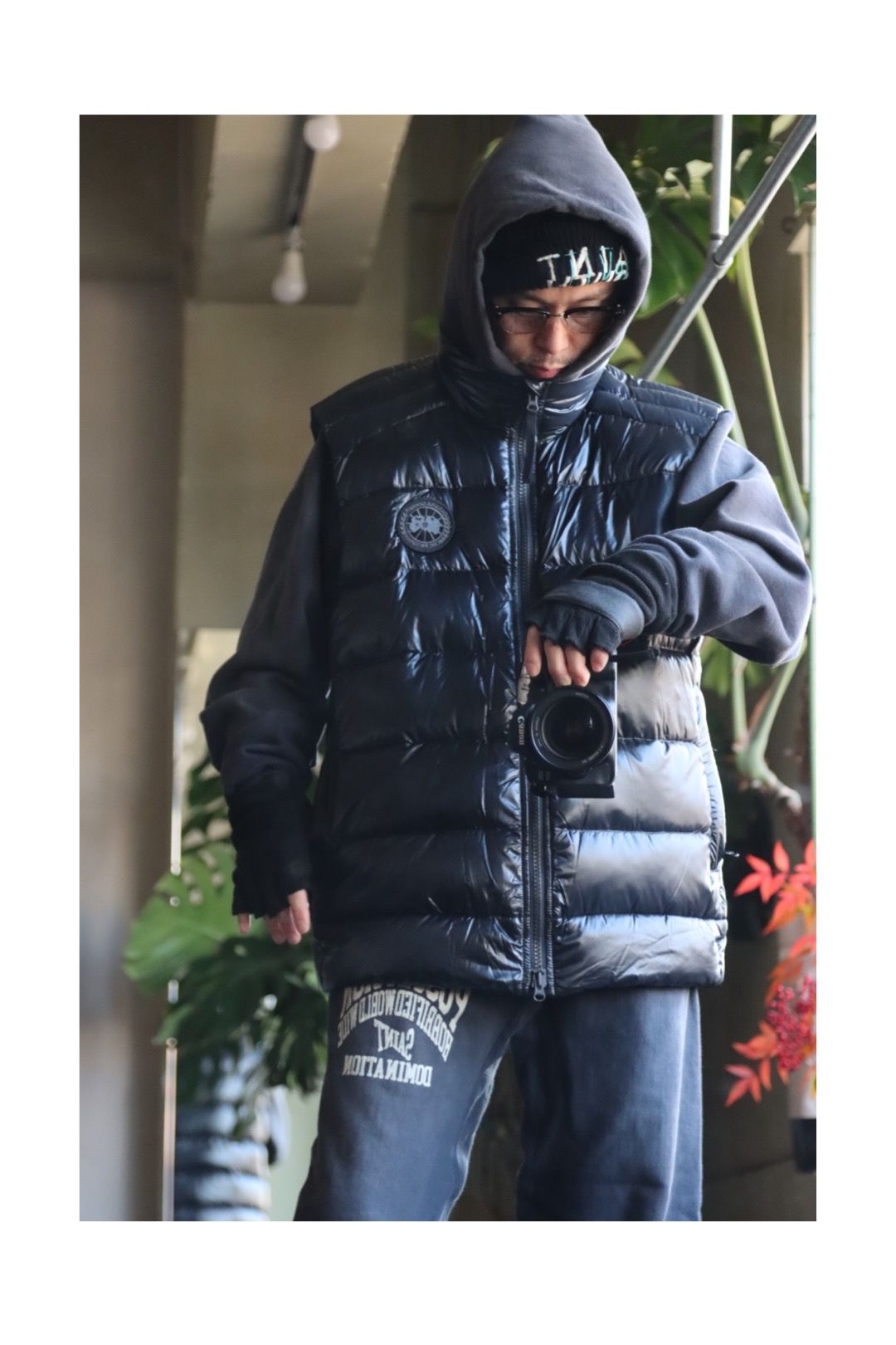 CANADA GOOSE CROFTON VEST BLACK LABELスタイル