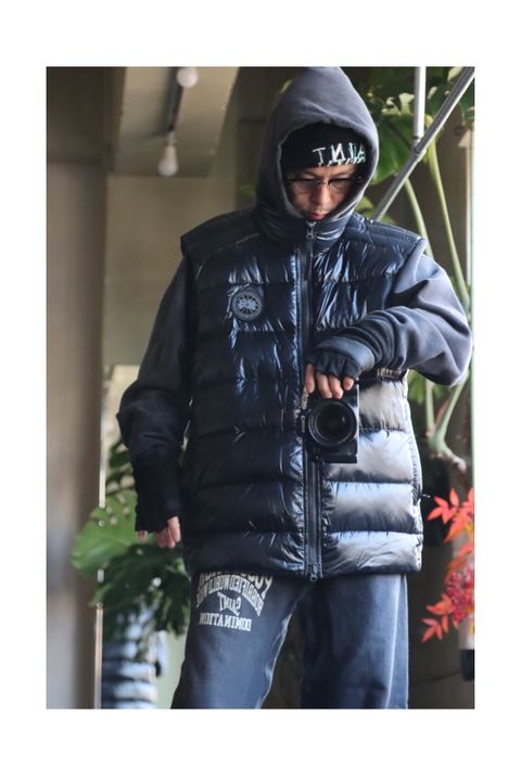 CANADA GOOSE CROFTON VEST BLACK LABELスタイル
