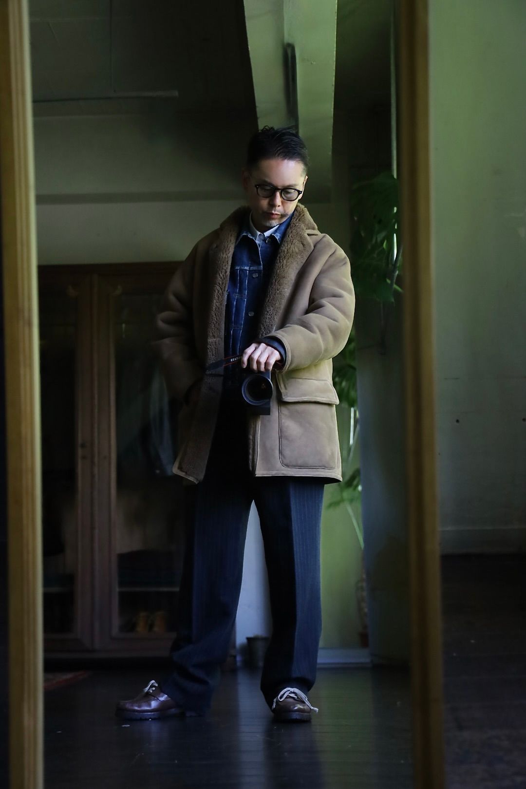 アプレッセ Mouton Coat(24AAP-01-08H)BROWN