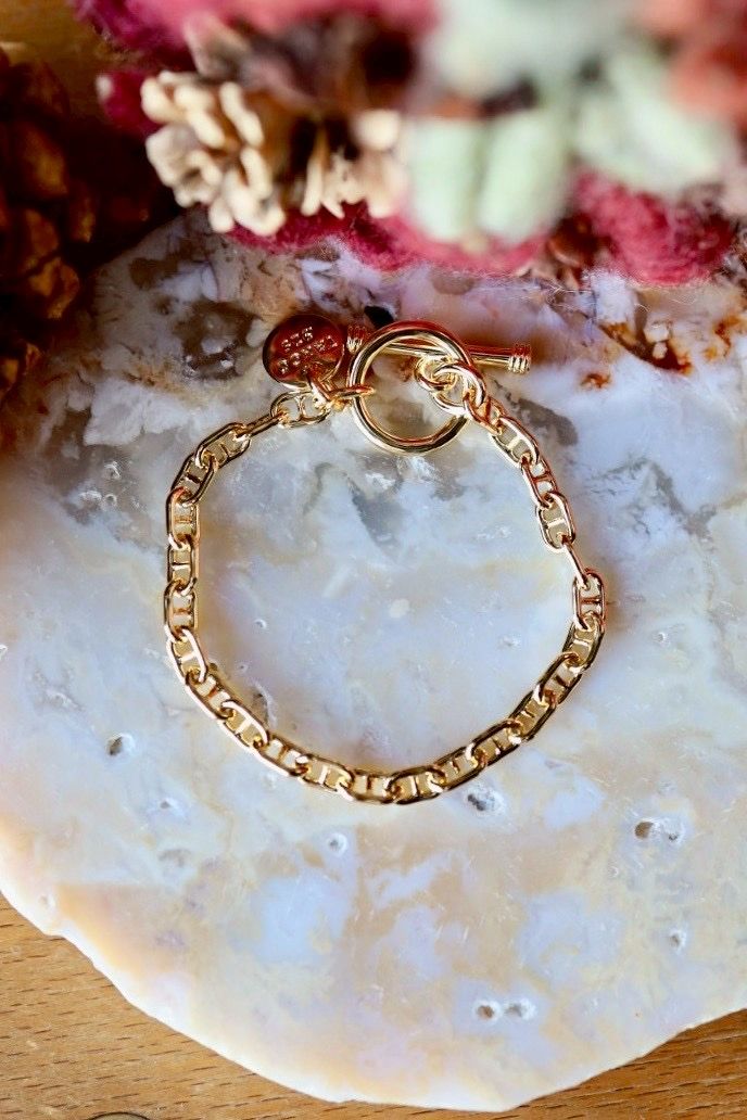 XOLO JEWELRY ショロジュエリー / Solid Anchor Link Bracelet -4mm-(XOB107)Gold☆12月19日(金)新作発売！