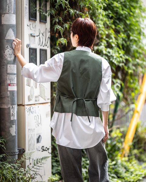 Graphpaper Cotton Cupro Back Satin Gilet STYLE 2025.09.21