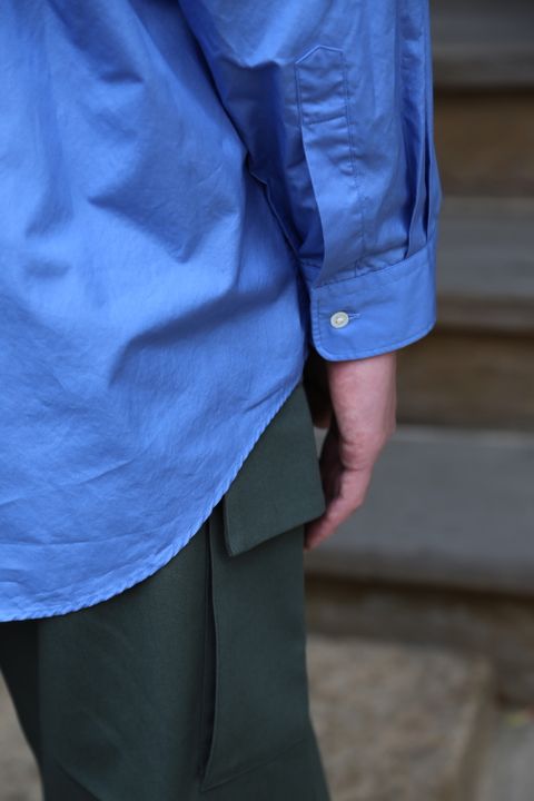 Broad L/S Oversized Regular Collar Shirt"BLUE"Style.2020.2.14.
