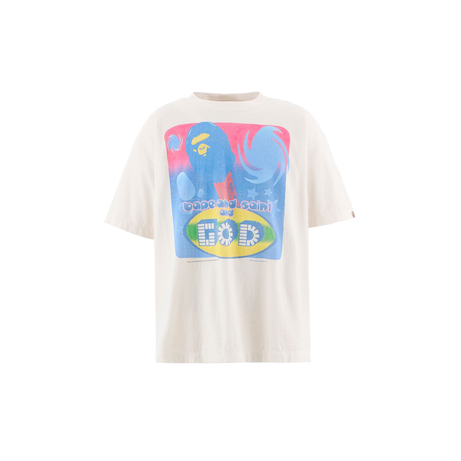 セントマイケル Tシャツ GOD BAPE_SS TEE(SM-HR1-0000-C35)WHITE★8月23日(土)発売！