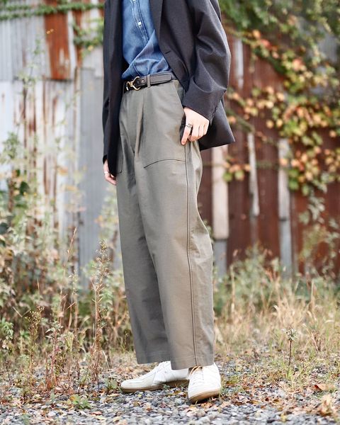 blurhmsROOTSTOCK 23FW Cotton Back Satin Baker Pantsスタイル