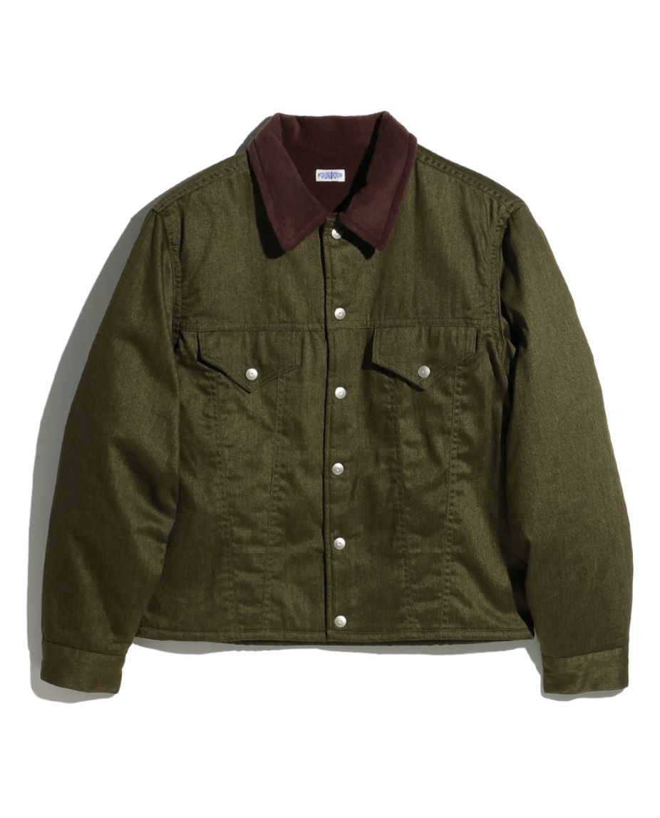 ファウンダ 25AW COLOR DENIM JACKET(015FD252017)KHAKI☆新作発売！