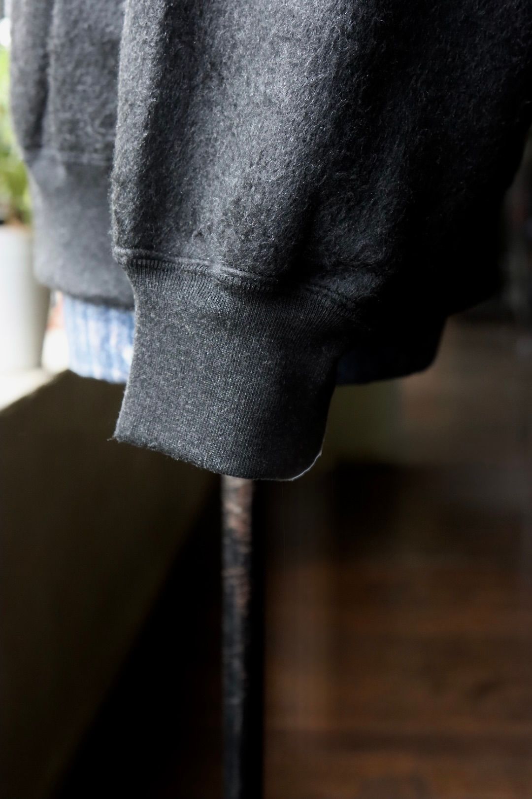blurhms ブラームス Pe/Silk Fleece Bomber Jacket(BHS25F019)HEATHER BLACK☆新作発売！