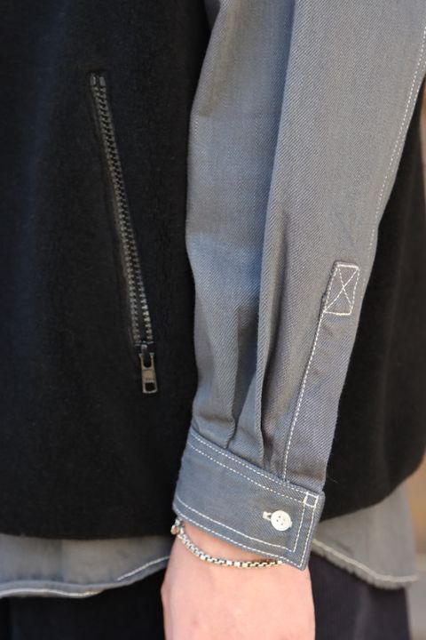 Graphpaperb Wool Boa Zip-Up Vest(GU213-70205B) style.2021.10.10