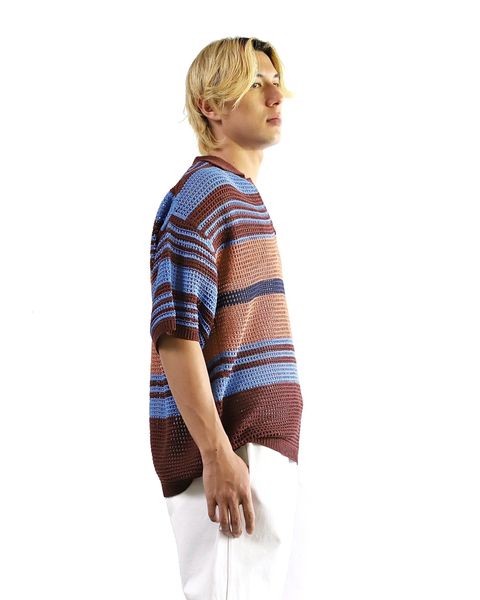 ヨーク 24SS BORDER MESH KNIT SKIPPER POLO SHIRT style 2024.5.24