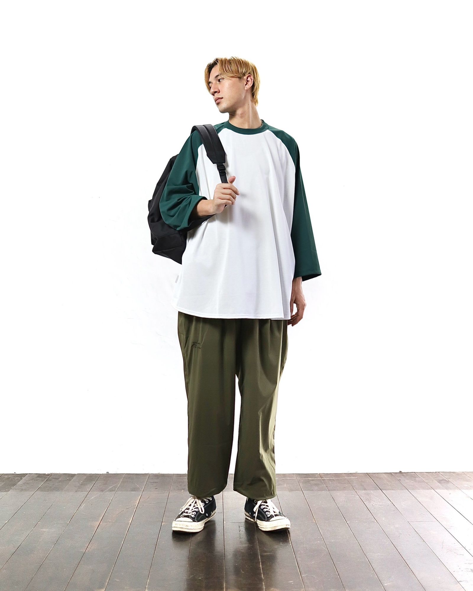 Wide Tapered Easy Pants (Nylon) - S.F.C (Stripes For