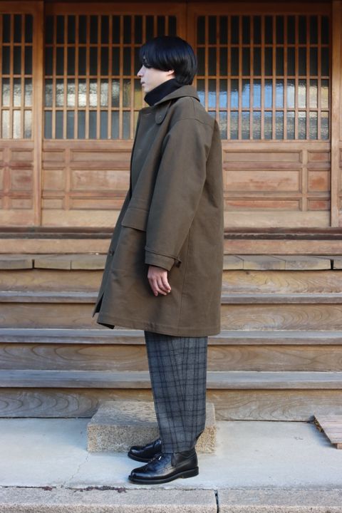A.PRESSE  Motorcycle Half Coat"OLIVE"style
