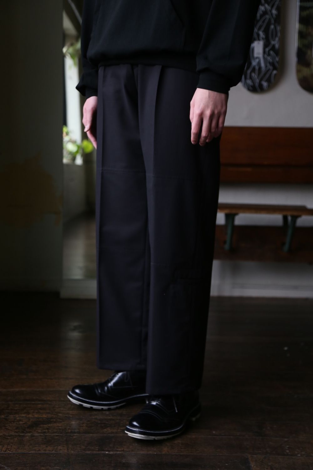 MATSUFUJI Modified Farmers Trousers(M211-0401)BLACK style.2021.1.22. |  1518 | mark