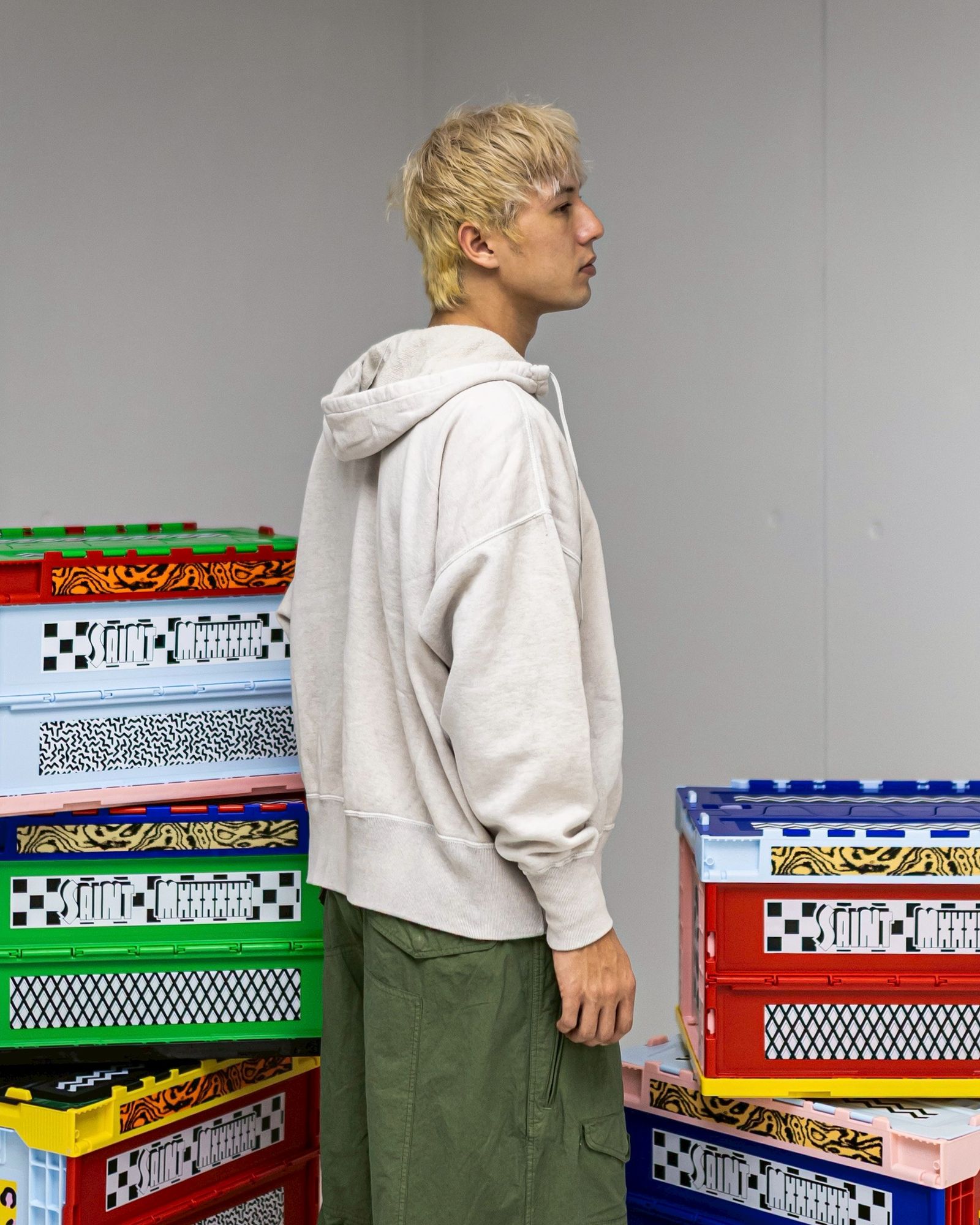 SAINT Mxxxxxx ベルベルジンコラボ BB_AFTER HOODED HOODIE (GRAY) ⭐︎11月8日(土)新作発売！