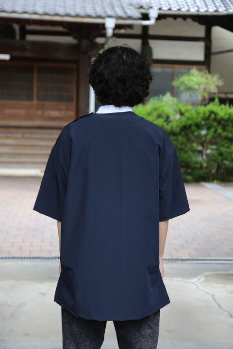 COMME des GARCONS HOMME HOMMEエステルナイロンツイルポケット半袖シャツ(HG-T020-051) style. 2021.05.17.