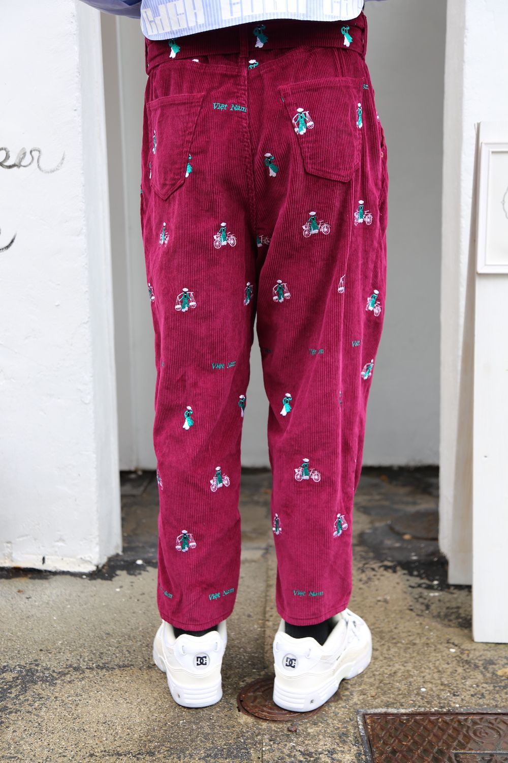 VETNAM EMBROIDERY COURDUROY JACKET & VETNAM EMBROIDERY WIDE TAPERED TROUSERSセットアップスタイル.2020.9.12.