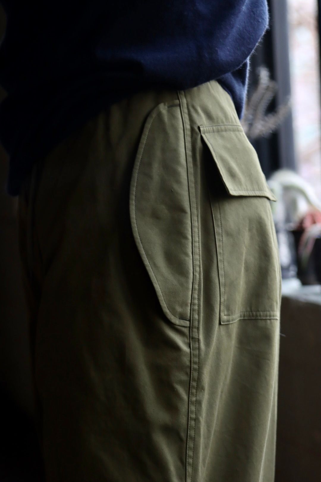 blurhms ROOTSTOCK C/N Oxford Snow Pants"DARK OLIVE"スタイル