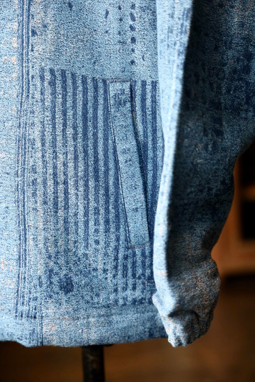 ファンダメンタル デニムシャツ BORO JAQUARD COACH 3YR WASH(FA25JK47U)INDIGO☆新作発売！