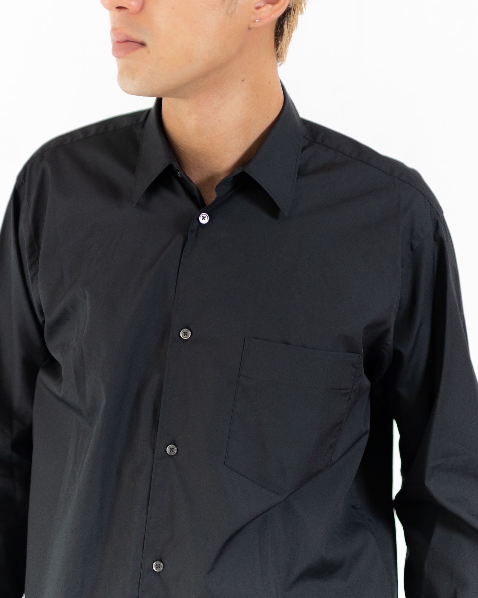 グラフペーパーシャツ Broad Regular Collar Shirt (GM253-50005B)BLACK