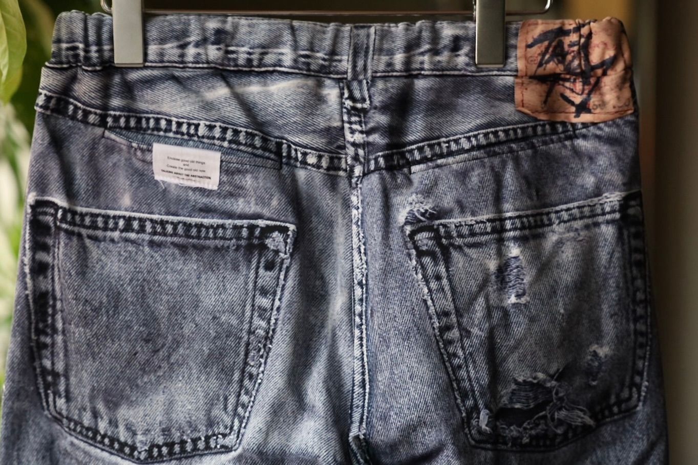 トーキングアバウト ジ アブストラクション 25AW DENIM PRINT FLEECE LINING STRIGHT PT(2526AW-PT-001F)BLACK☆新作発売！