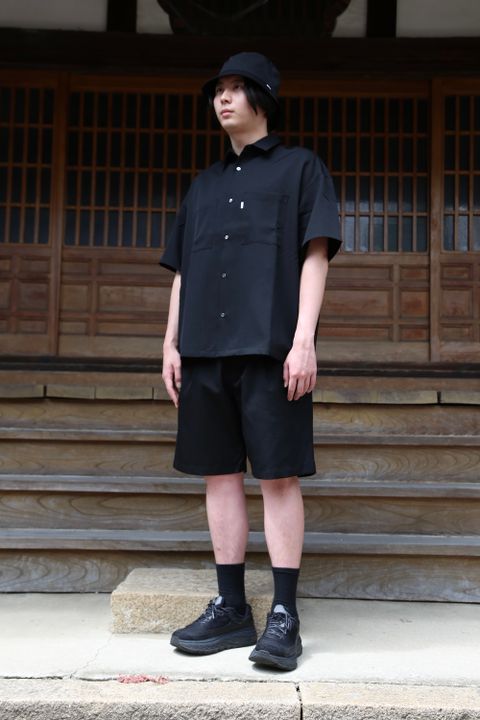 Graphpaper Selvage Wool S/S Oversized Box Shirt(GM212-50260) style.2021.6.19