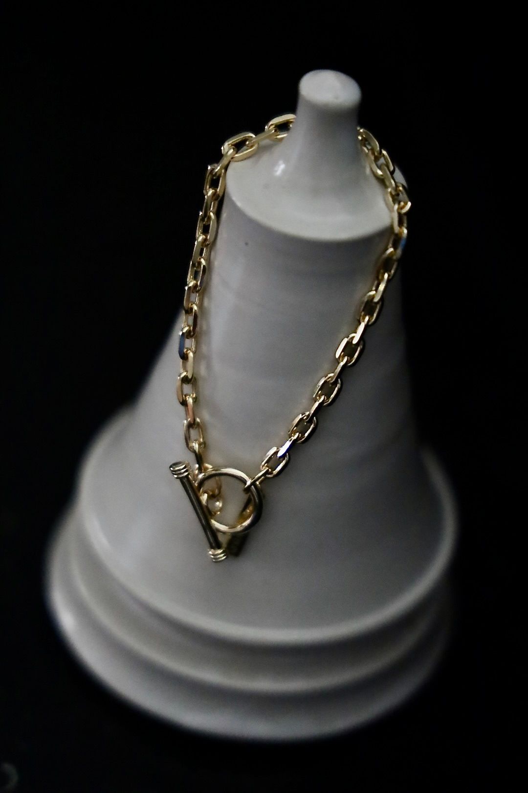 XOLO JEWELRY ブレスレット /Oval Cut Link Bracelet-4mm-Gold-(XOB117-17G)SILVER925