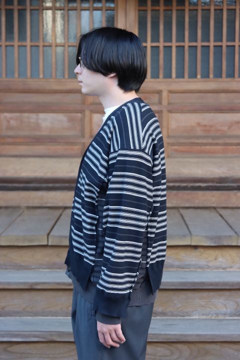 YOKE BORDER CONNECTING CARDIGAN(YK22SS0353S) style.2022.4.5.