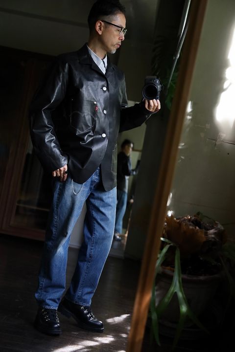 eYe JUNYA WATANABE MAN Levi’s Wネームレザージャケットスタイル2024.9.20.