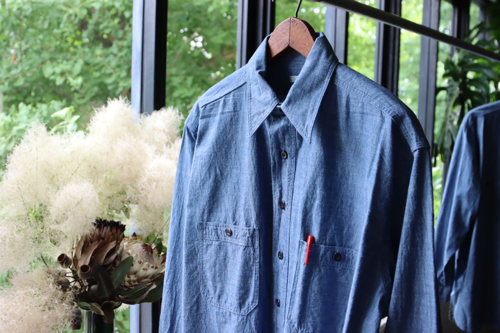 A.PRESSE - アプレッセ23AWシャツ BB Washed Chambray Shirt 