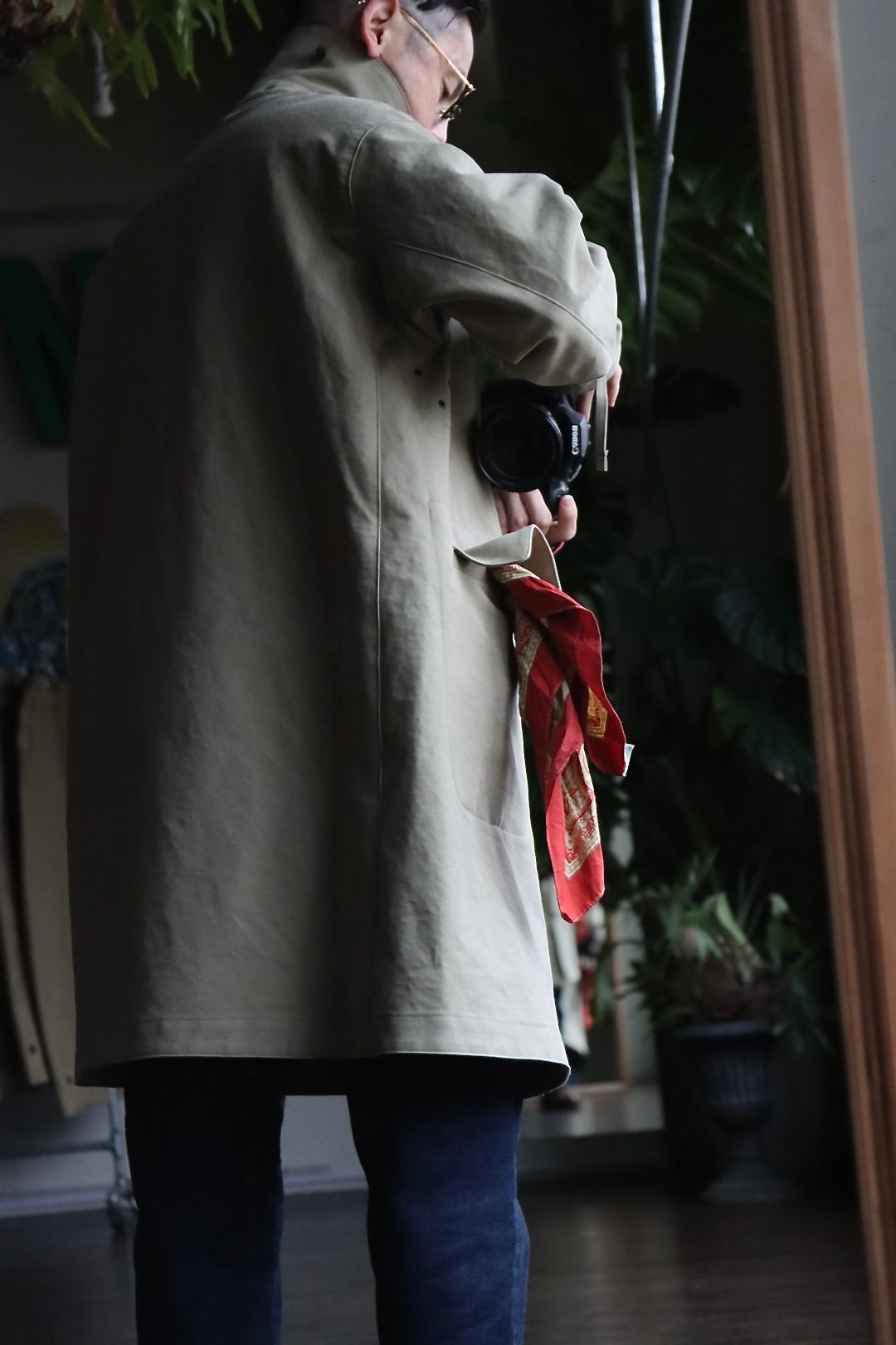 アプレッセ23SSコート Motorcycle Half Coat(23SAP-01-15H)KHAKI