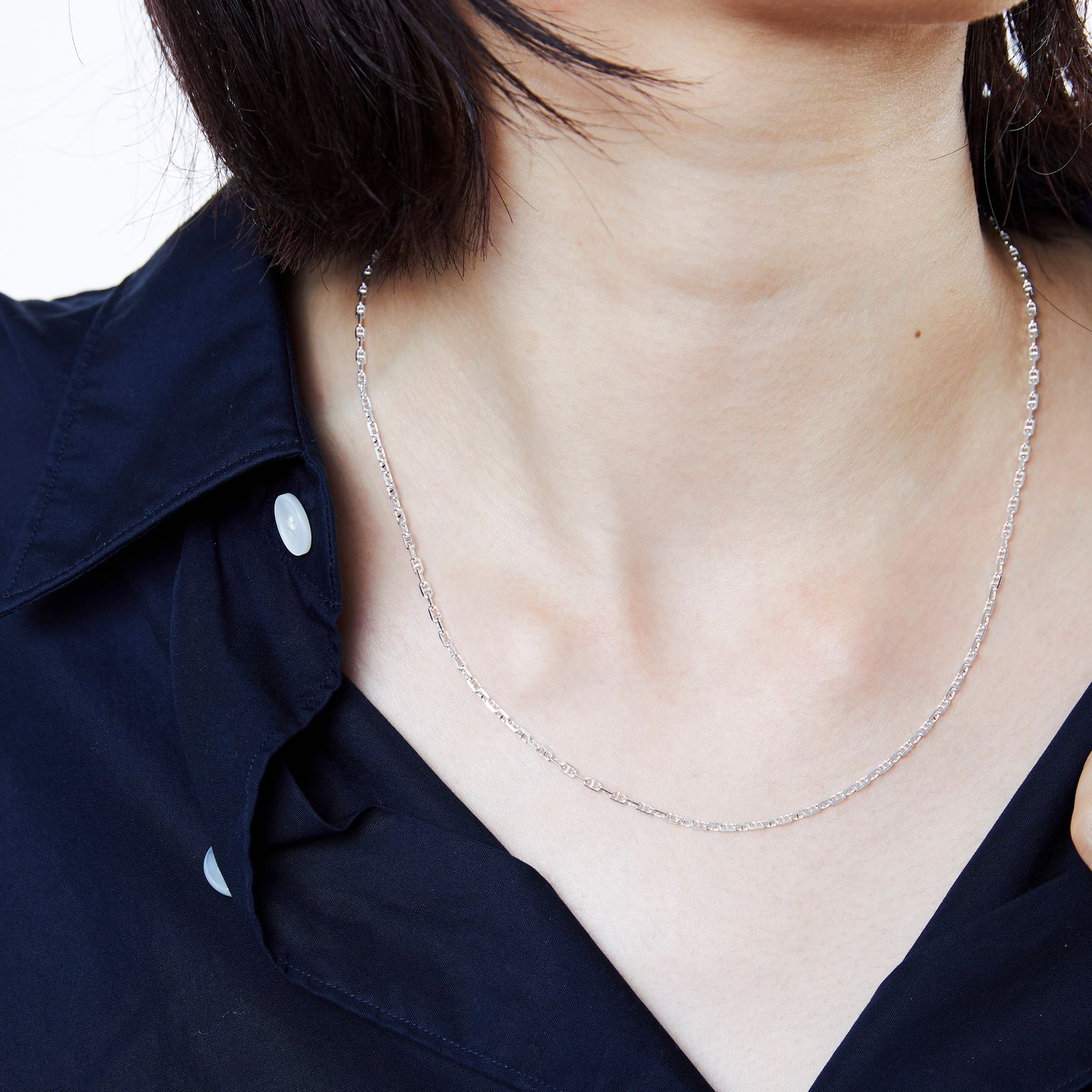 XOLO JEWELRY ネックレス / Tiny Solid Anchor Link Necklace (XON046-50)Silver925⭐︎6月25日(木)発売！