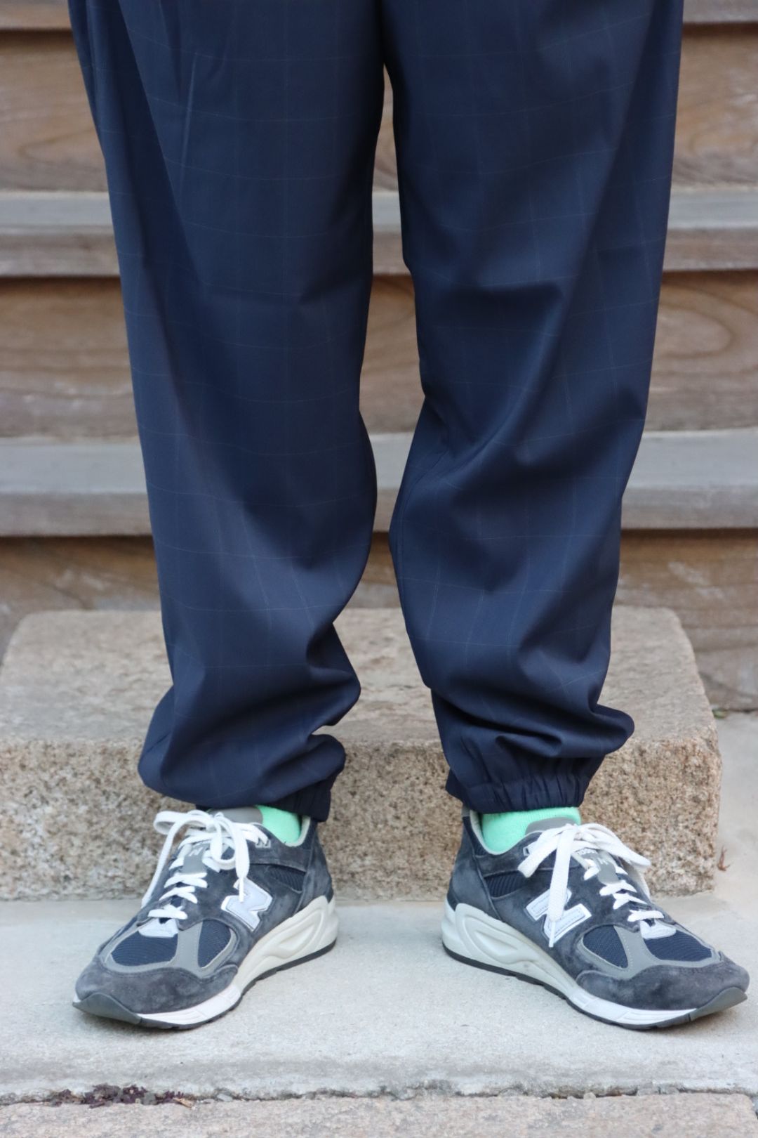 is-ness×NEAT LORO PIANA SPORT FABRICS PANTS"NAVY"イズネス22SS