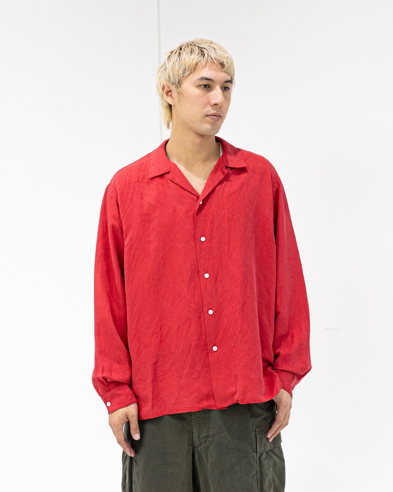 A.PRESSE Vintage Silk Linen Open Collar Shirts   4月11日(土)新作発売！
