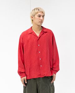 アプレッセ 2026 STYLE1  Vintage Silk Linen Open Collar Shirts(26SAP-02-08)RED☆4月11日(土)発売！