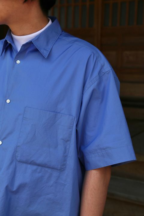 Graphpaper Broad Oversized S/S Regular Collar Shirt(GM212-50625B) style. 2021.5.30