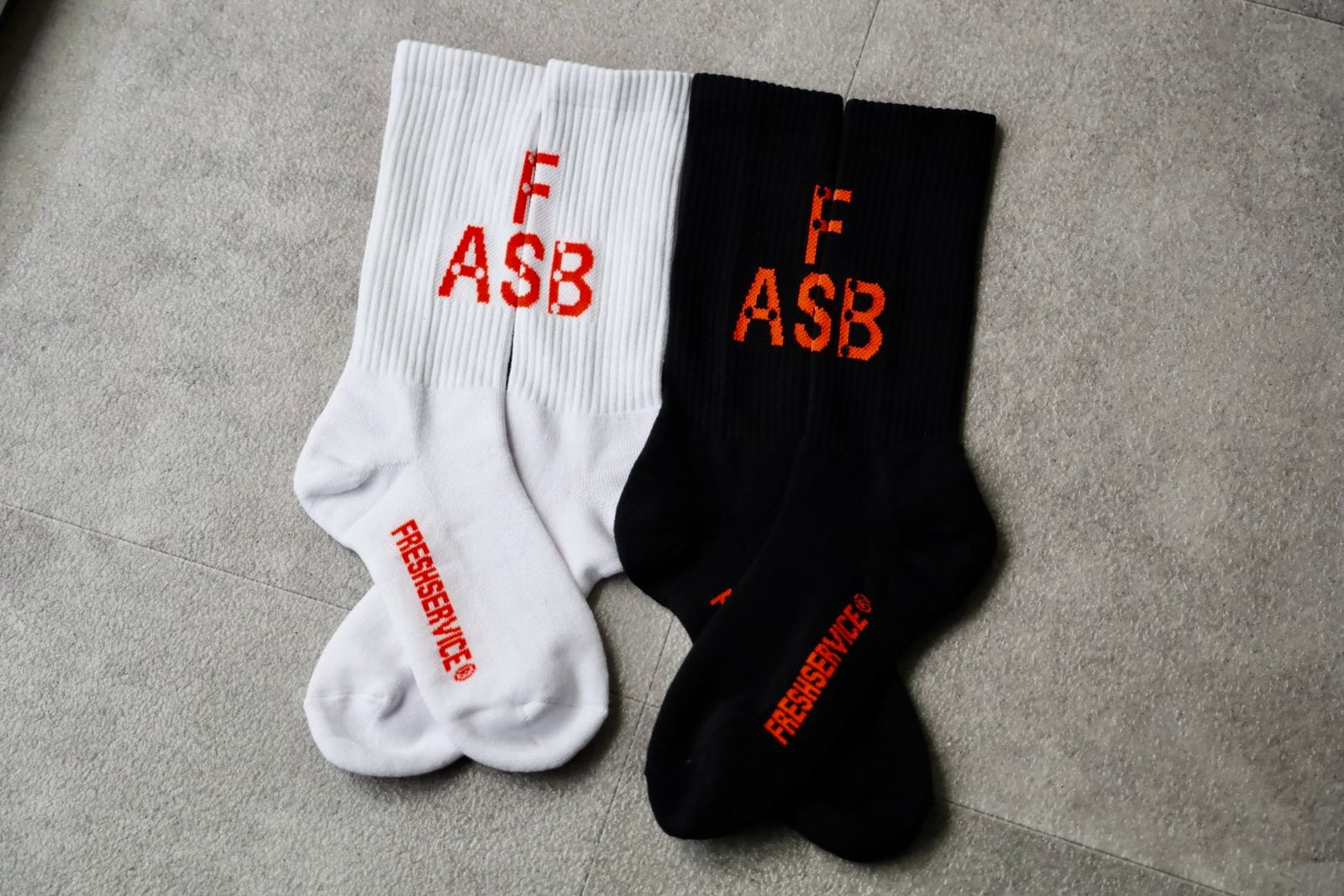 フレッシュサービス AS×FS 2-PACK SOCKS(FSP253-90161AS)WHITE×BLACK☆8月30日(土)発売！
