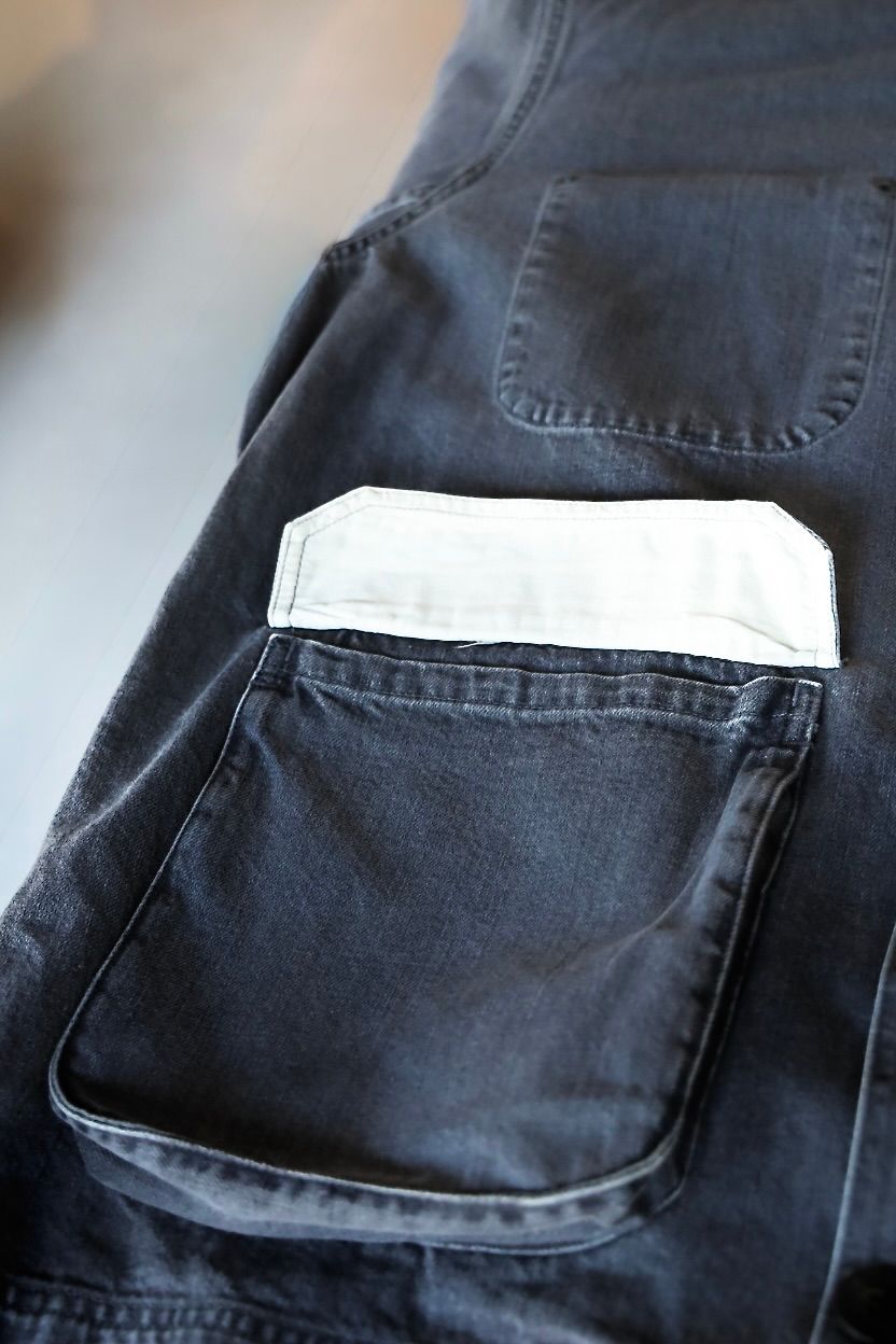 ヨーク 25FW VINTAGED DENIM COVERALL HALF COAT(YK25FW01067C)BLACK☆9月6日(土)発売！