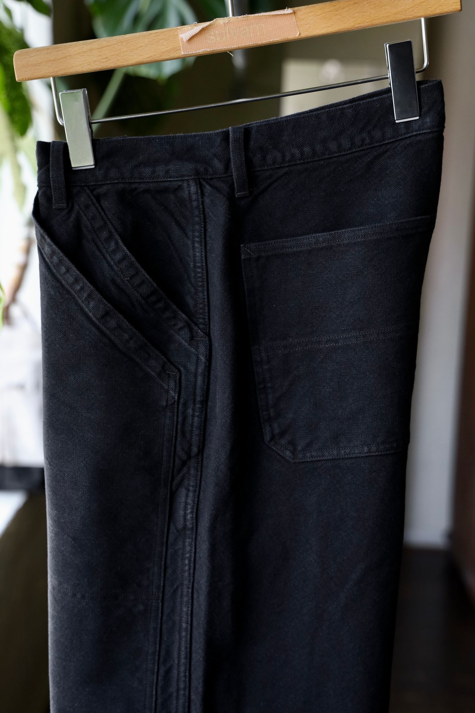 アプレッセ 2025 STYLE2 Vintage Silk Hemp Double Knee Pants(25AAP-04-07)BLACK