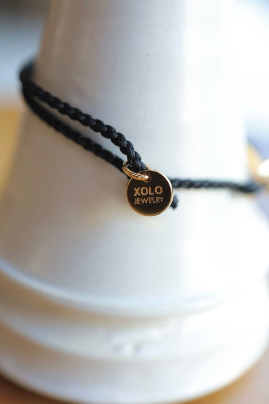 XOLO JEWELRY ショロジュエリー / Connect with Hair Line Link Silk Code Bracelet (XOCB006G)BLACK☆11月15日(土)発売！