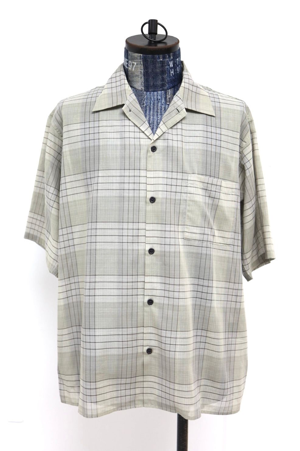 マーカ 26SS オープンカラーシャツ OPEN COLLAR S/S SHIRT(M26A18SH02B)SAGE CHECK☆新作発売！